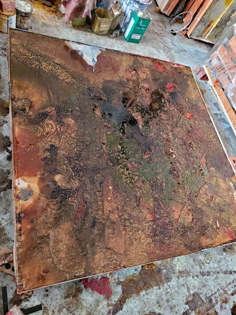 Summer paintings 2026: July. Mixed media on canvas.