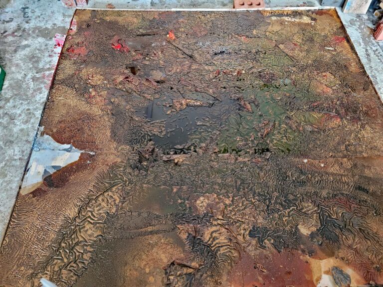 Summer paintings 2026: July. Mixed media on canvas.