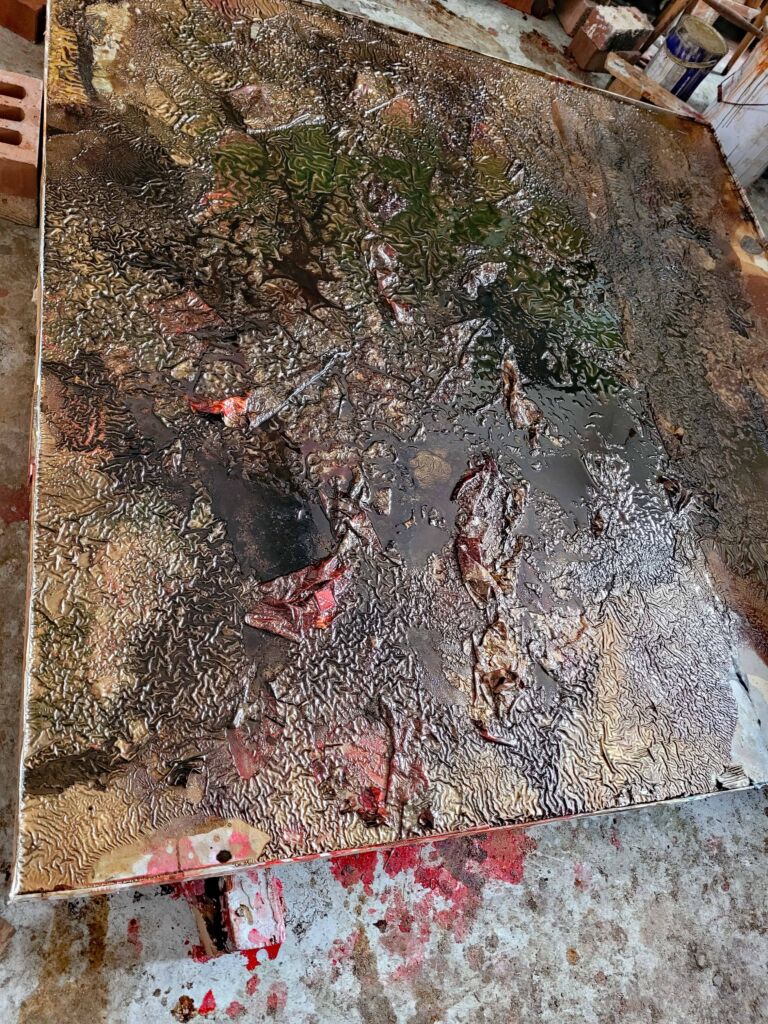 Summer paintings 2026: July. Mixed media on canvas.