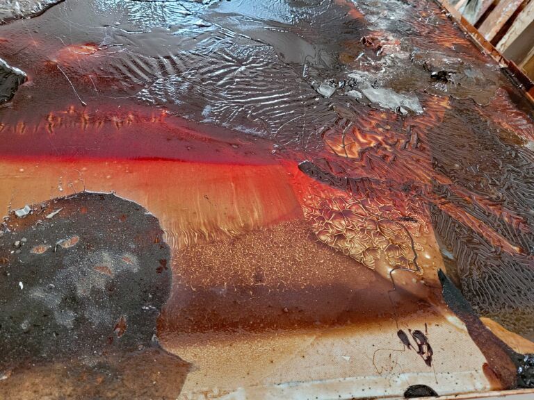 Summer paintings 2026: July. Mixed media on canvas.