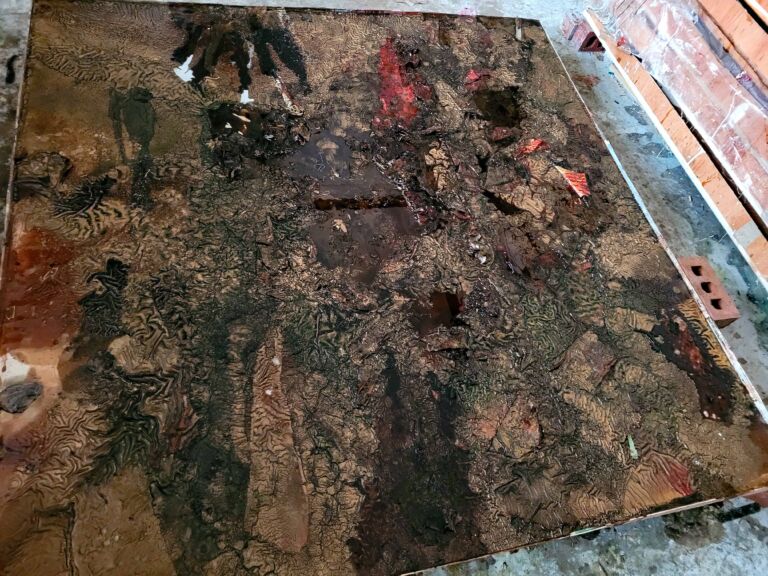 Summer paintings 2026: July. Mixed media on canvas.