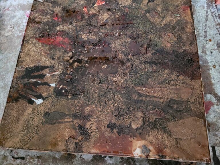 Summer paintings 2026: July. Mixed media on canvas.