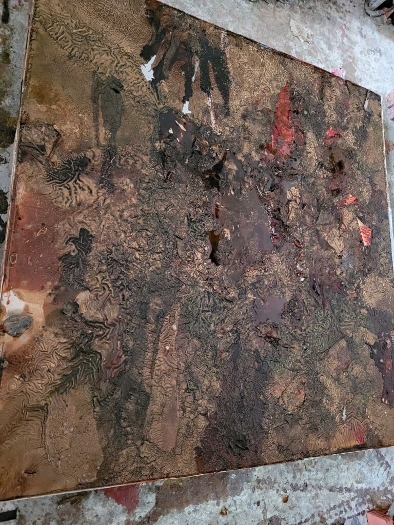 Summer paintings 2026: July. Mixed media on canvas.