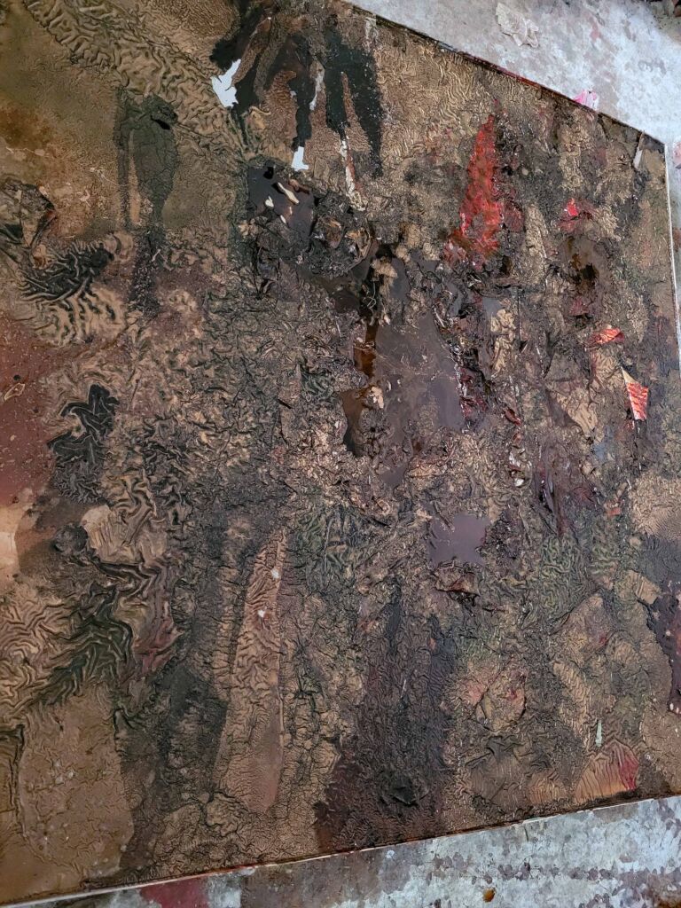 Summer paintings 2026: July. Mixed media on canvas.