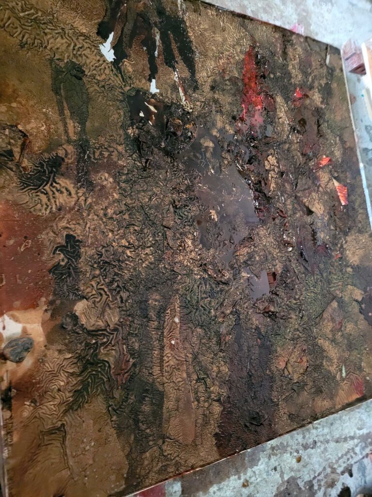 Summer paintings 2026: July. Mixed media on canvas.