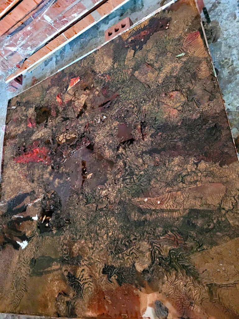 Summer paintings 2026: July. Mixed media on canvas.
