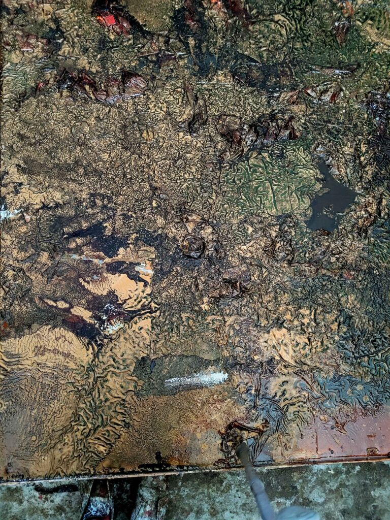 Summer paintings 2026: July. Mixed media on canvas.