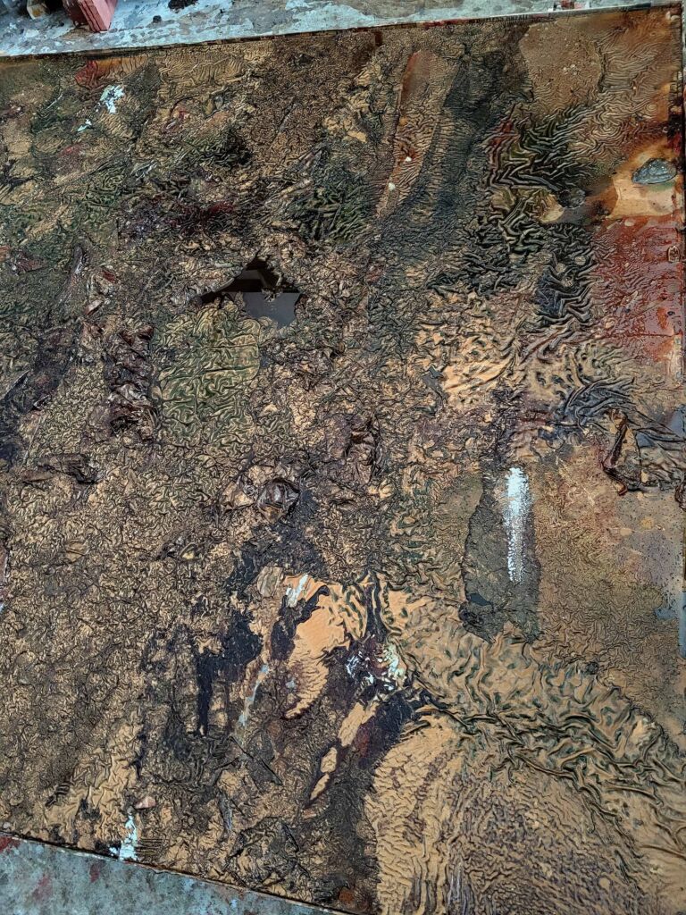 Summer paintings 2026: July. Mixed media on canvas.