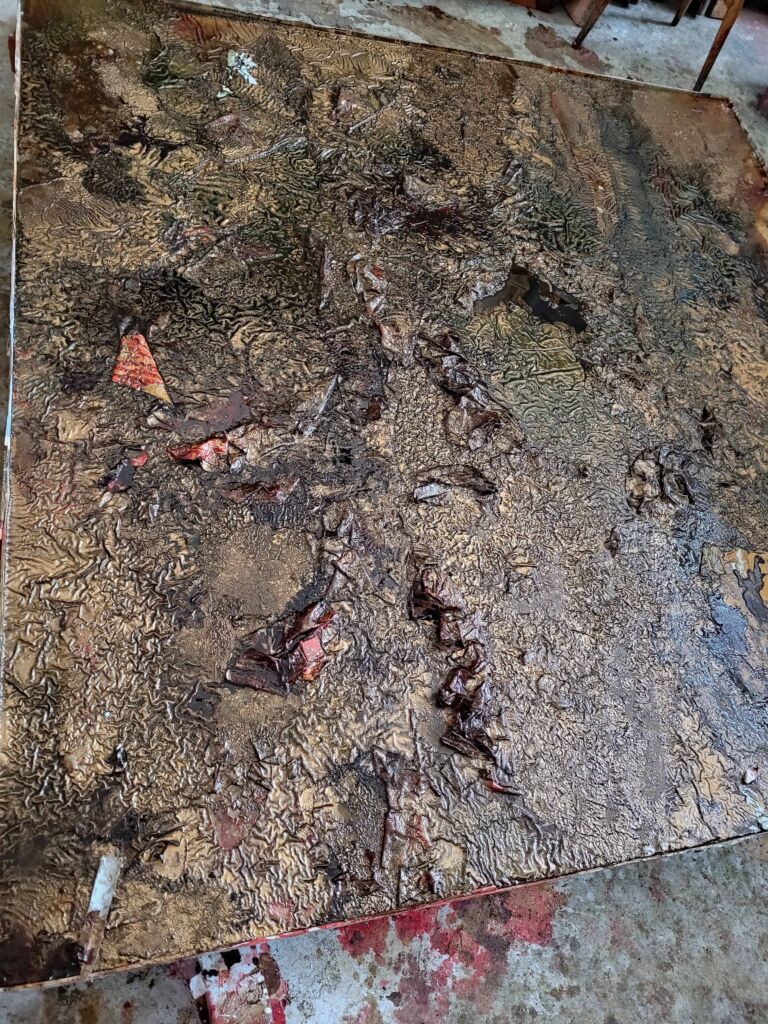 Summer paintings 2026: July. Mixed media on canvas.