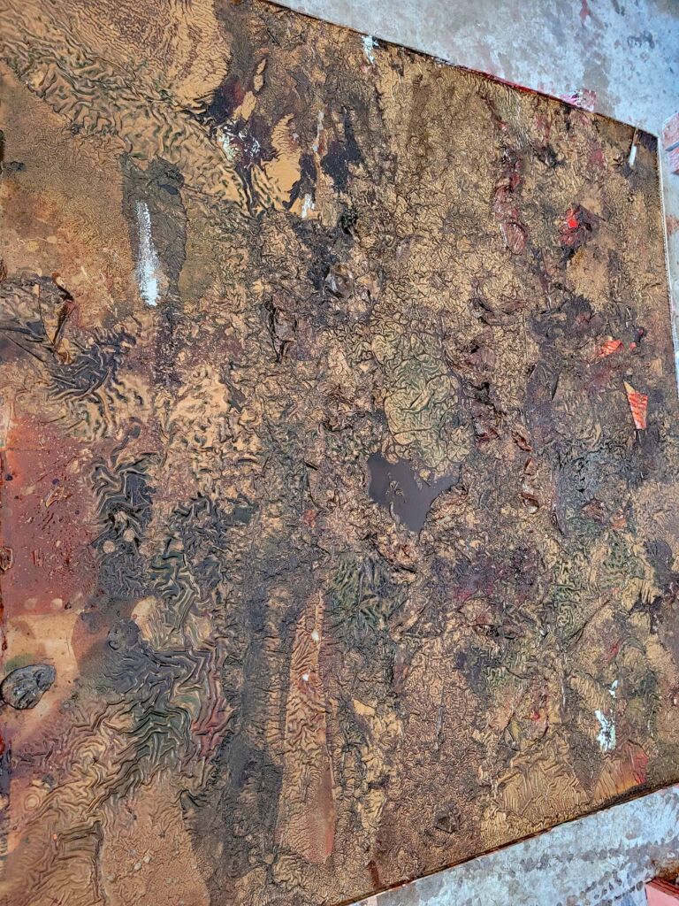 Summer paintings 2026: July. Mixed media on canvas.