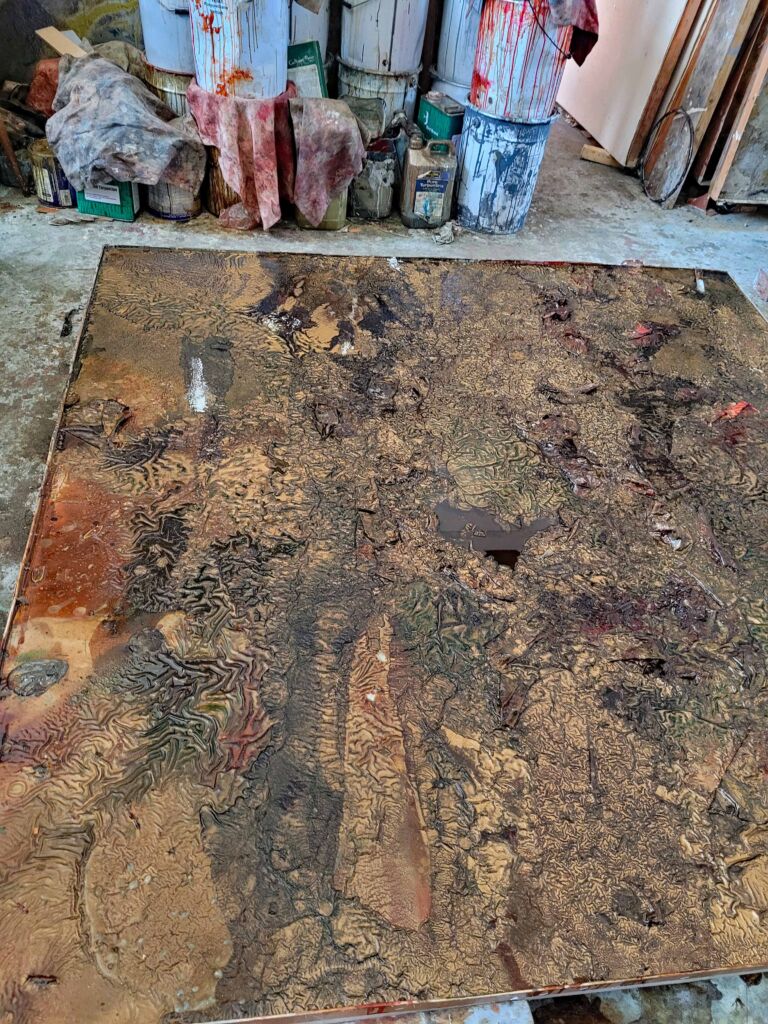 Summer paintings 2026: July. Mixed media on canvas.