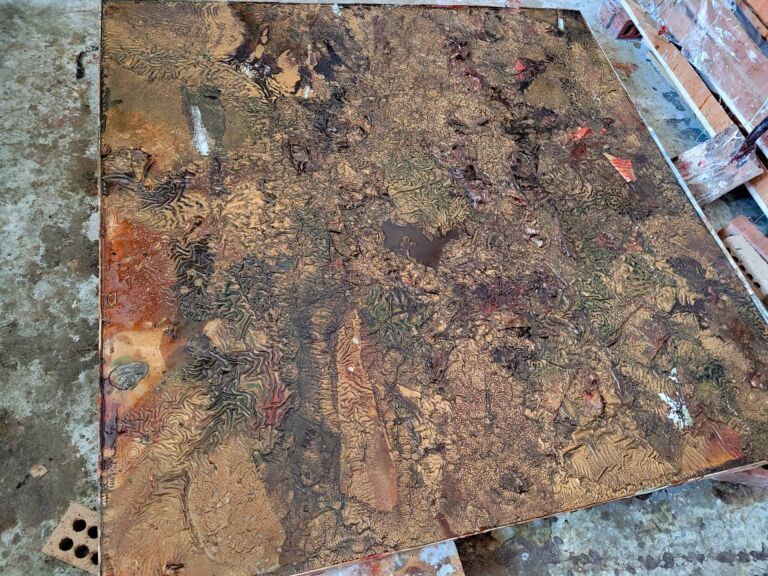 Summer paintings 2026: July. Mixed media on canvas.