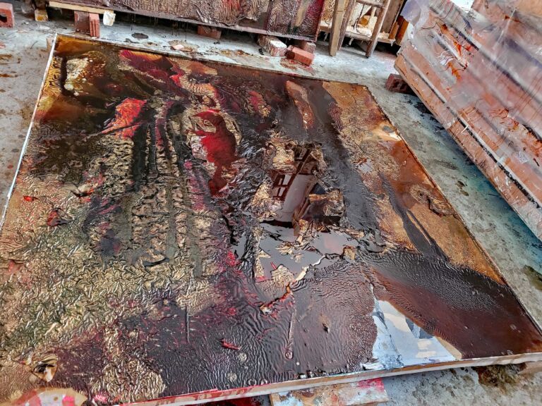 Summer paintings 2026: June. Mixed media on canvas.