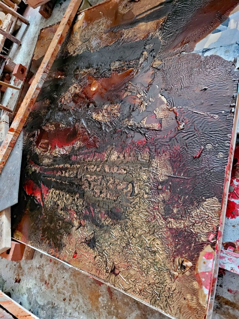 Summer paintings 2026: June. Mixed media on canvas.