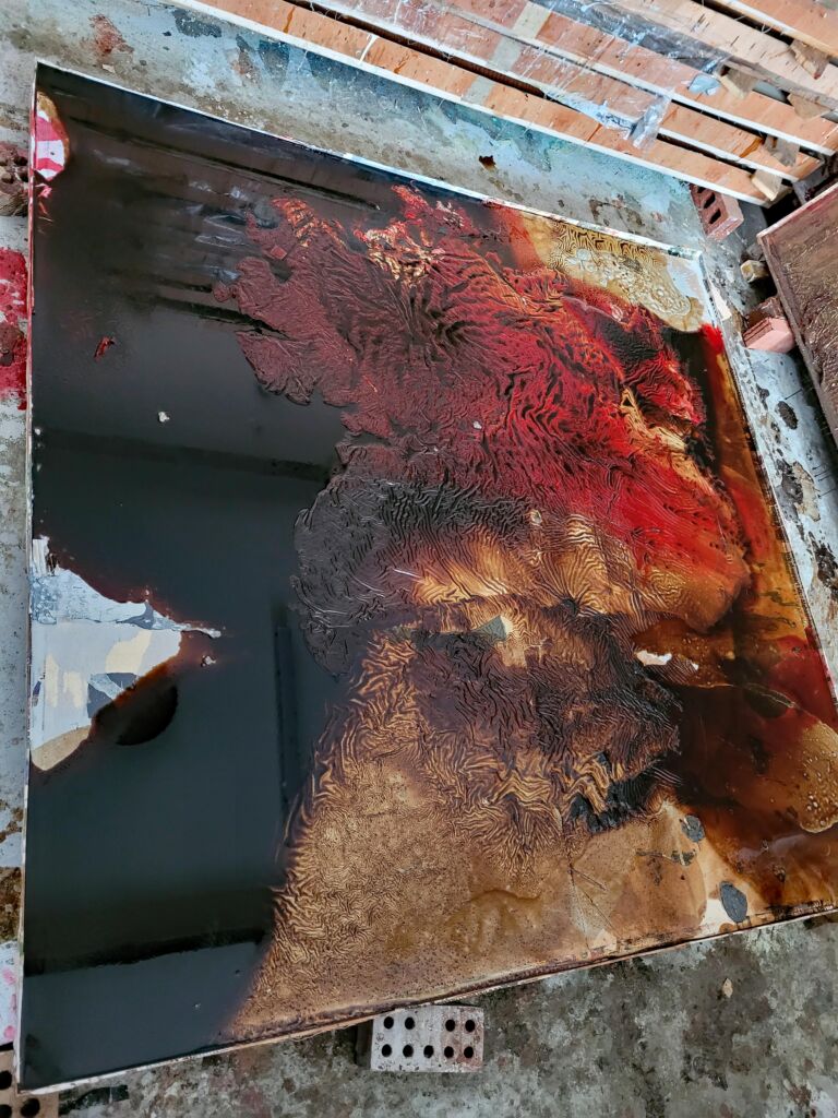 Summer paintings 2026: July. Mixed media on canvas.
