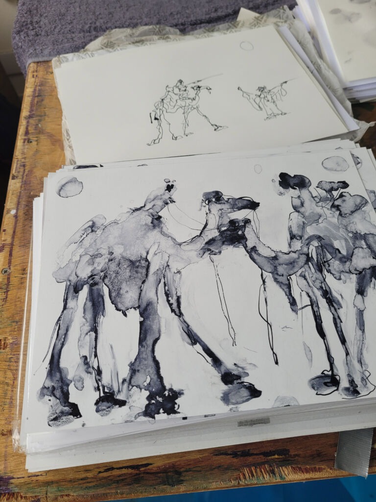 Into the Sun: a series of ink drawings on 300 gsm paper Into the Sun: a series of ink drawings on 300 gsm paper