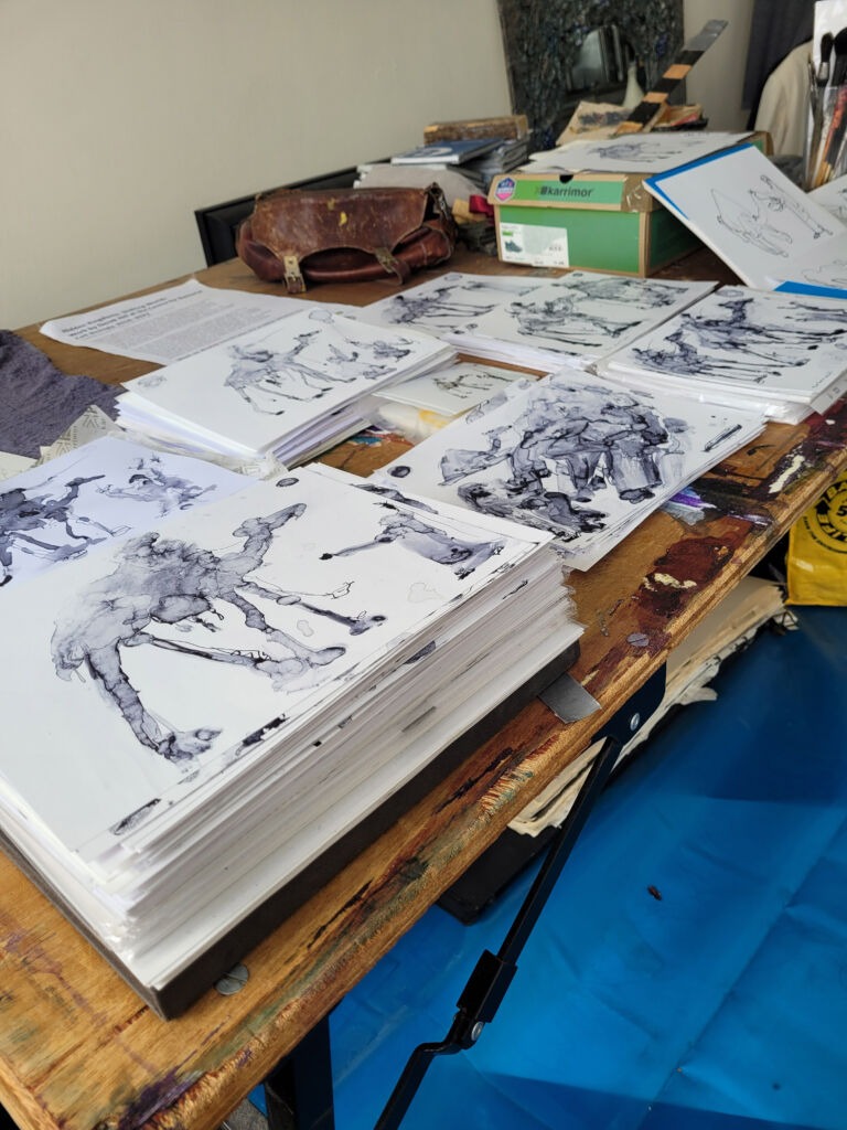 Into the Sun: a series of ink drawings on 300 gsm paper Into the Sun: a series of ink drawings on 300 gsm paper
