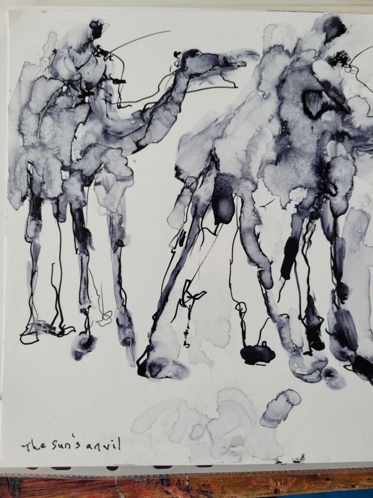 Into the Sun: a series of ink drawings on 300 gsm paper Into the Sun: a series of ink drawings on 300 gsm paper