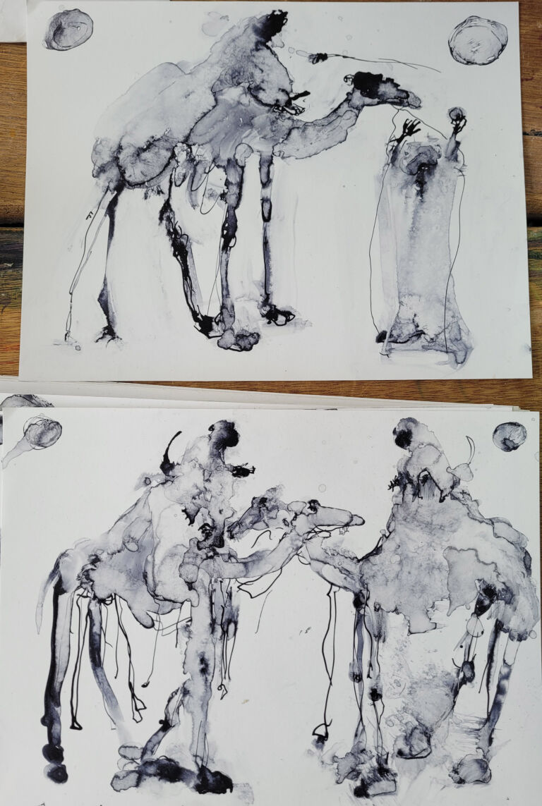 Into the Sun: a series of ink drawings on 300 gsm paper Into the Sun: a series of ink drawings on 300 gsm paper