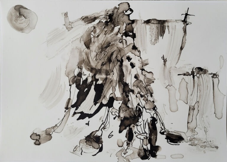 Into the Sun – C.10. Pen and finger ink washes on 300 gsm high-resolution paper. Into the Sun – C.10. Pen and finger ink washes on 300 gsm high-resolution paper.