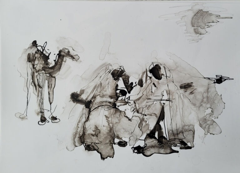 Into the Sun – C.10. Pen and finger ink washes on 300 gsm high-resolution paper. Into the Sun – C.10. Pen and finger ink washes on 300 gsm high-resolution paper.