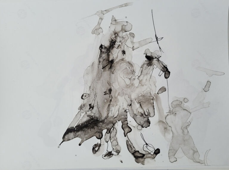 Into the Sun – C.10. Pen and finger ink washes on 300 gsm high-resolution paper. Into the Sun – C.10. Pen and finger ink washes on 300 gsm high-resolution paper.