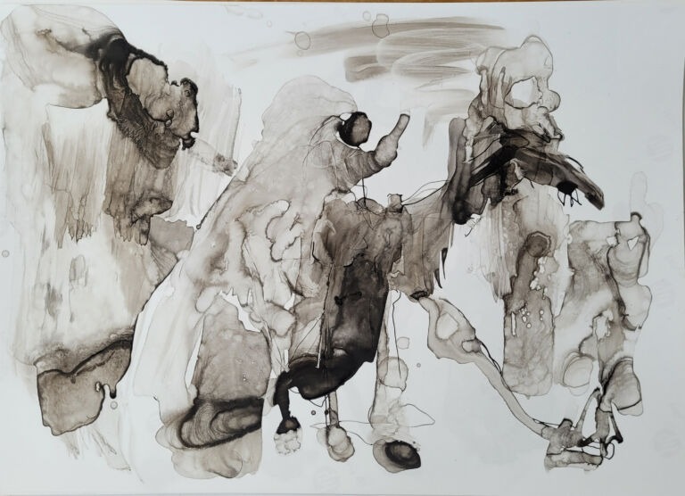 Into the Sun – C.10. Pen and finger ink washes on 300 gsm high-resolution paper. Into the Sun – C.10. Pen and finger ink washes on 300 gsm high-resolution paper.