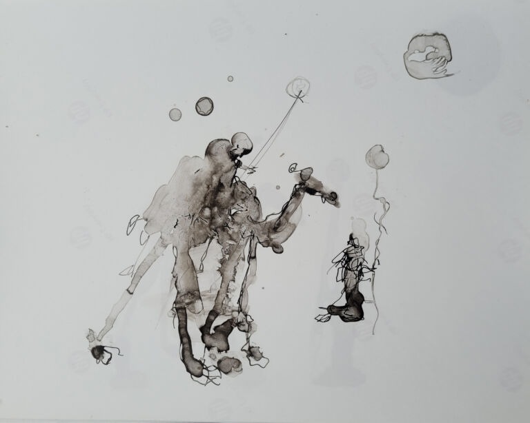 Into the Sun – C.10. Pen and finger ink washes on 300 gsm high-resolution paper. Into the Sun – C.10. Pen and finger ink washes on 300 gsm high-resolution paper.