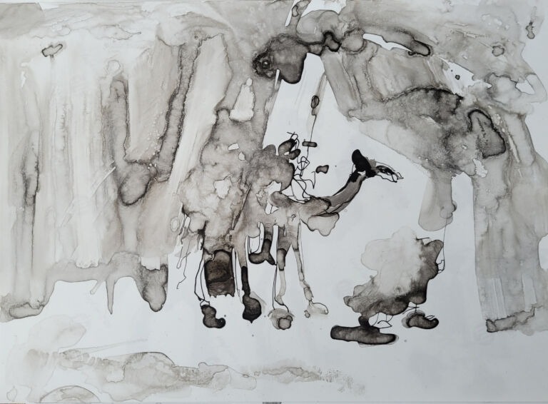 Into the Sun – C.10. Pen and finger ink washes on 300 gsm high-resolution paper. Into the Sun – C.10. Pen and finger ink washes on 300 gsm high-resolution paper.
