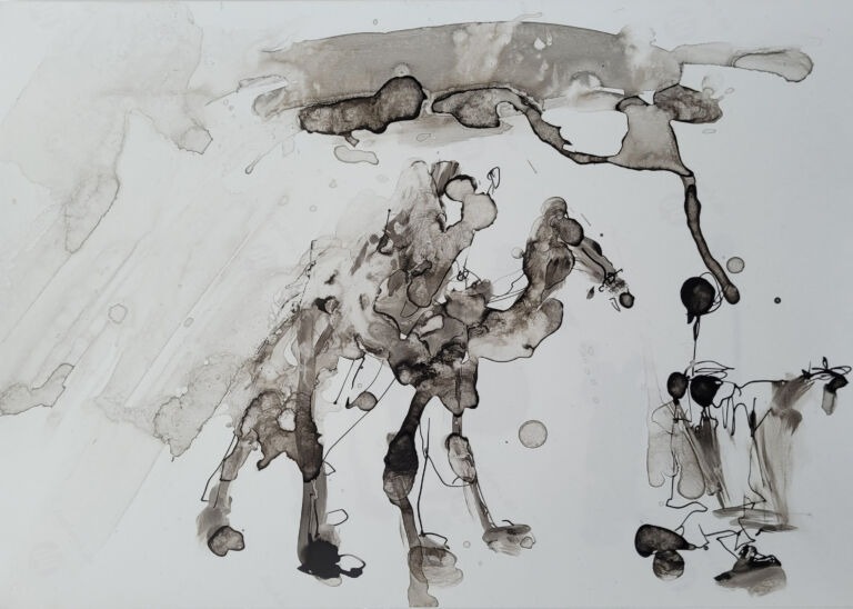 Into the Sun – C.10. Pen and finger ink washes on 300 gsm high-resolution paper. Into the Sun – C.10. Pen and finger ink washes on 300 gsm high-resolution paper.