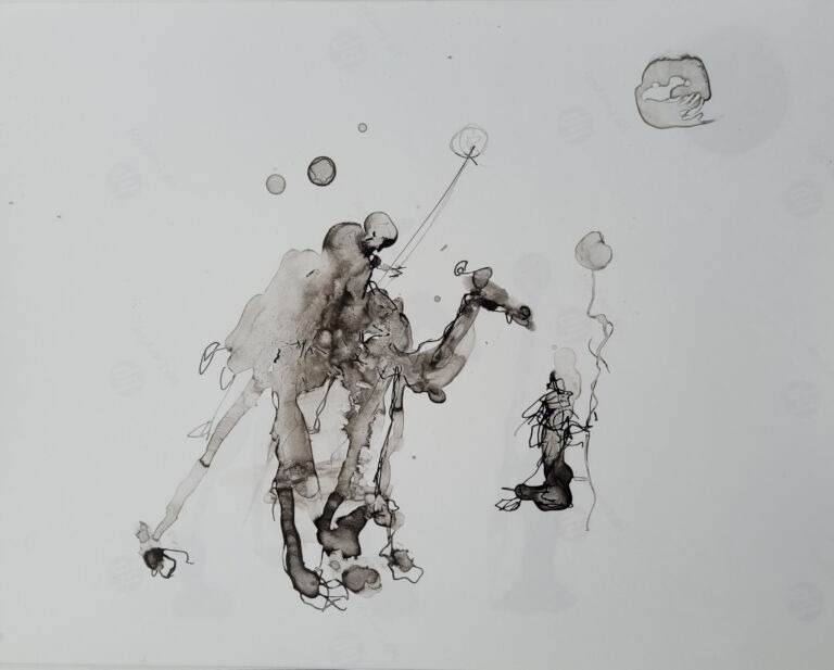Into the Sun – C.10. Pen and finger ink washes on 300 gsm high-resolution paper. Into the Sun – C.10. Pen and finger ink washes on 300 gsm high-resolution paper.