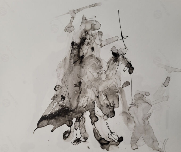 Into the Sun – C.10. Pen and finger ink washes on 300 gsm high-resolution paper. Into the Sun – C.10. Pen and finger ink washes on 300 gsm high-resolution paper.