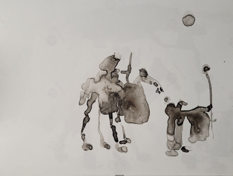 Into the Sun – C.10. Pen and finger ink washes on 300 gsm high-resolution paper. Into the Sun – C.10. Pen and finger ink washes on 300 gsm high-resolution paper.