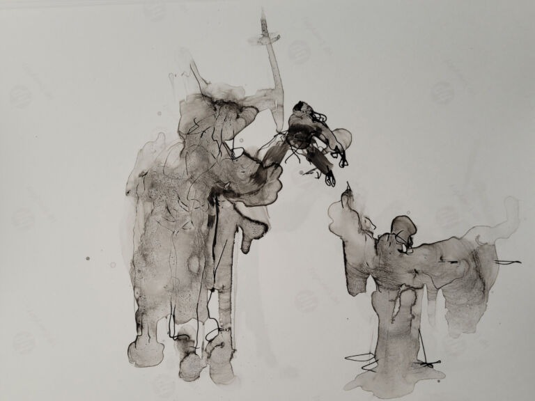 Into the Sun – C.10. Pen and finger ink washes on 300 gsm high-resolution paper. Into the Sun – C.10. Pen and finger ink washes on 300 gsm high-resolution paper.