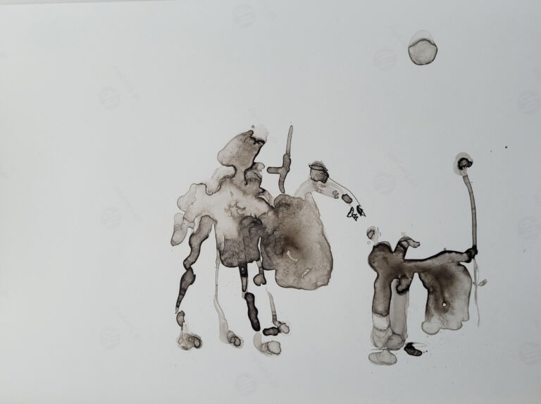 Into the Sun – C.10. Pen and finger ink washes on 300 gsm high-resolution paper. Into the Sun – C.10. Pen and finger ink washes on 300 gsm high-resolution paper.