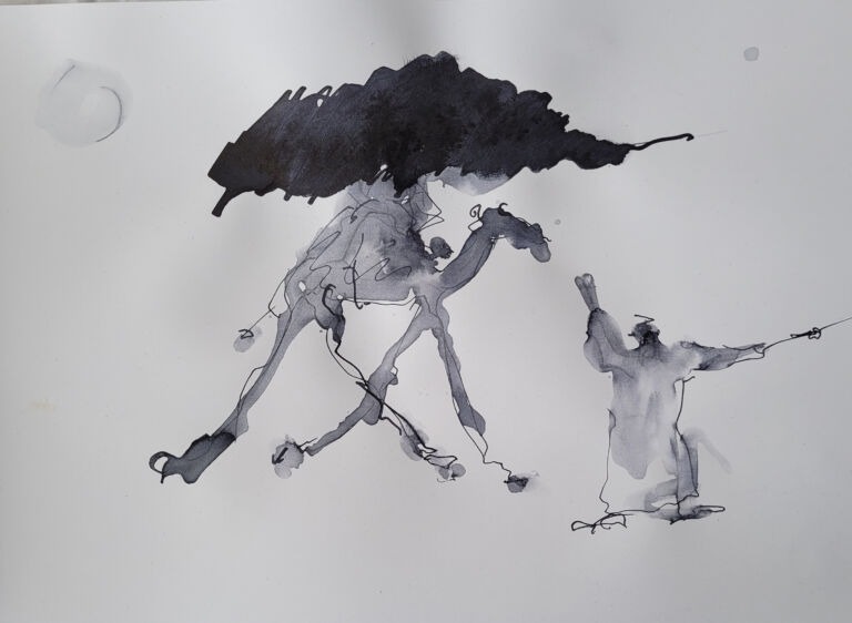 Into the Sun – C.11. Pen and finger ink washes on 300 gsm high-resolution paper. Into the Sun – C.11. Pen and finger ink washes on 300 gsm high-resolution paper.