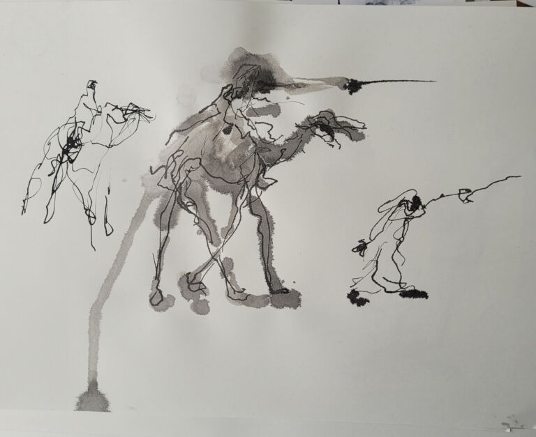 Into the Sun – C.10. Pen and finger ink washes on 300 gsm high-resolution paper. Into the Sun – C.10. Pen and finger ink washes on 300 gsm high-resolution paper.