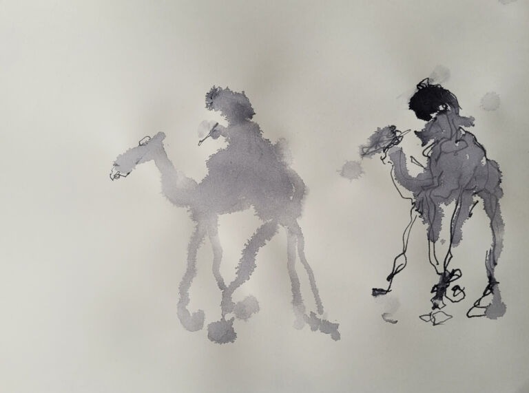 Into the Sun – C.10. Pen and finger ink washes on 300 gsm high-resolution paper. Into the Sun – C.10. Pen and finger ink washes on 300 gsm high-resolution paper.