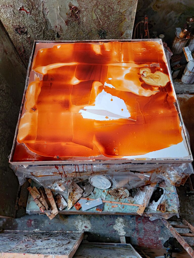 Autumn and Winter 2026: Installation view. Multimedia on canvas.
